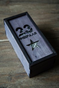 Деревянная упаковка на 23 февраля