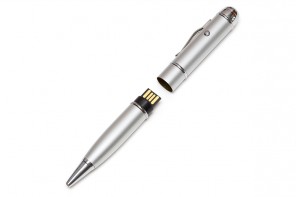 Флешка "Pen", серебряная